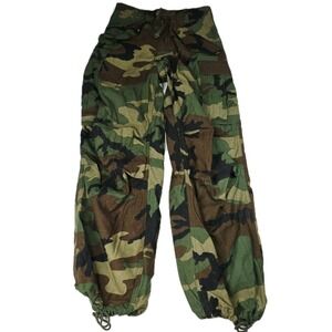 Vtg US Gi Military Woodland Camoflauge M65 Field Pants/ Trousers Cold Weather XS